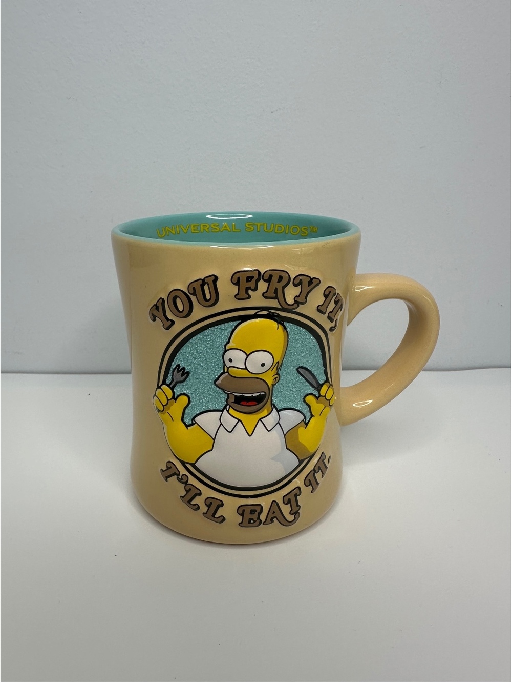 The Simpsons Homer Universal Studios You Fry It I’ll Eat It Mug 2008 Donut